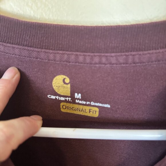 Carhartt Mens Henley Pocket T Shirt Medium Cotton Blue Red Lot of 3 - Picture 10 of 13